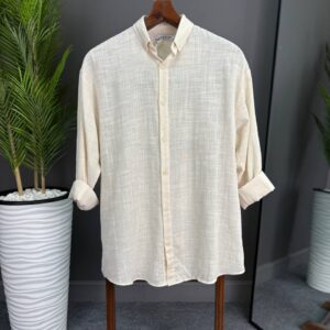 חולצת פשתן צבע קרם